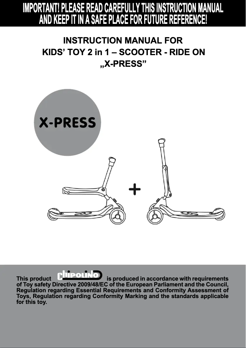 Página 1 del manual Manual de usuario Chipolino 2 in 1 X-PRESS