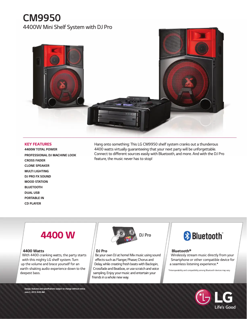 Imagen de la primera página del manual del dispositivo CM9950