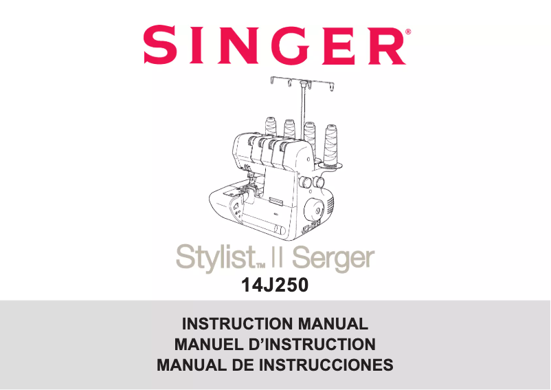 Imagen de la primera página del manual del dispositivo 14J250 Stylist II Serger