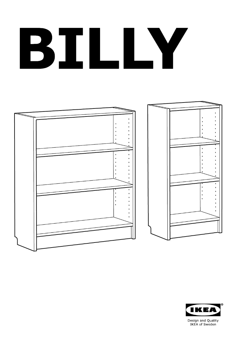 Imagen de la primera página del manual del dispositivo BILLY (240x28x106)