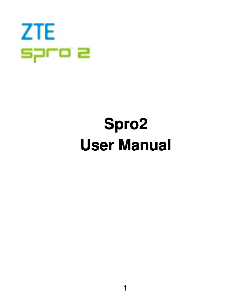 Página 1 del manual Manual de usuario ZTE MF97G