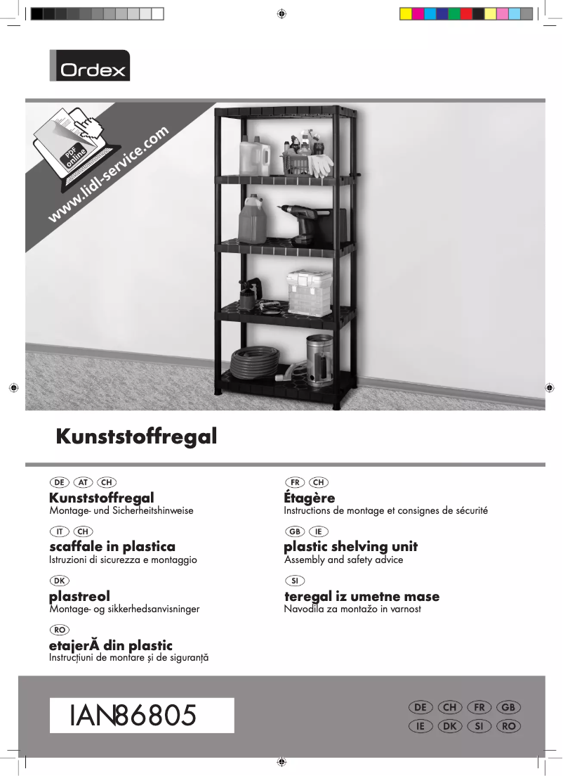 Imagen de la primera página del manual del dispositivo IAN 86805