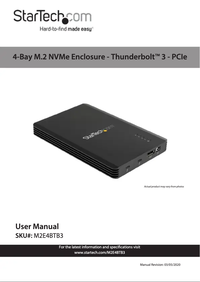 Imagen de la primera página del manual del dispositivo M2E4BTB3