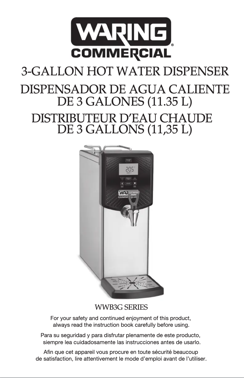 Imagen de la primera página del manual del dispositivo WWB3G