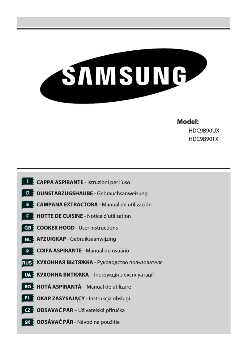Página 1 del manual Manual de usuario Samsung HDC9B90UX
