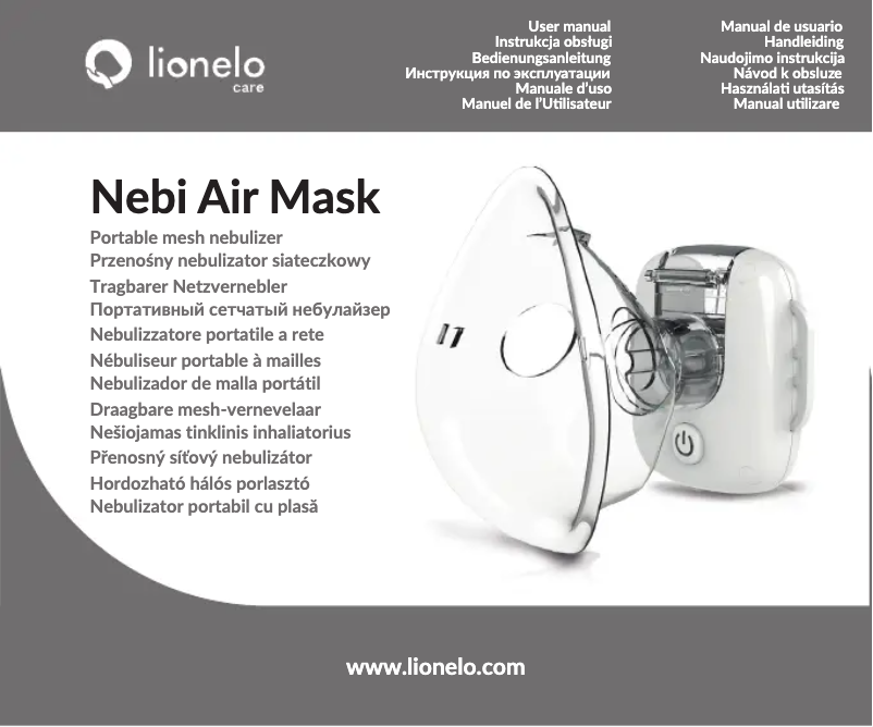 Imagen de la primera página del manual del dispositivo Nebi Air Mask