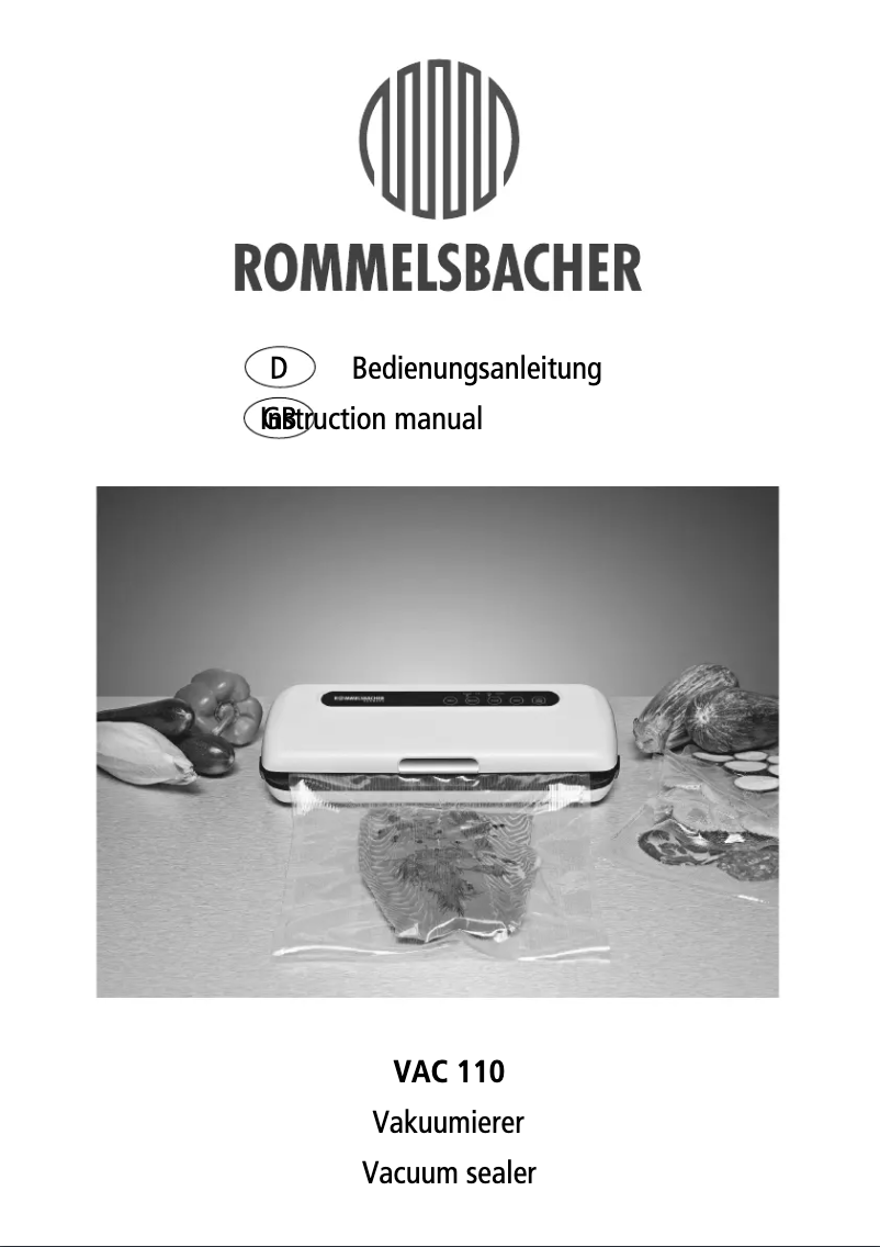 Imagen de la primera página del manual del dispositivo VAC 110