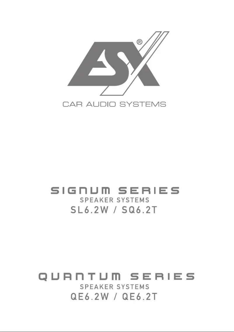 Página 1 del manual Manual de usuario ESX Quantum QE6.2T