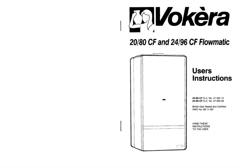 Imagen de la primera página del manual del dispositivo 20/80 CF Flowmatic