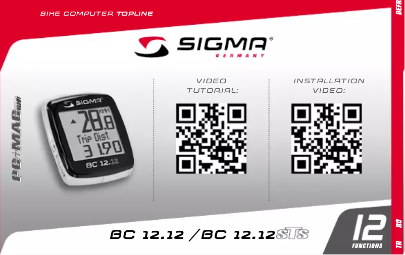 Imagen de la primera página del manual del dispositivo BC 12.12 STS