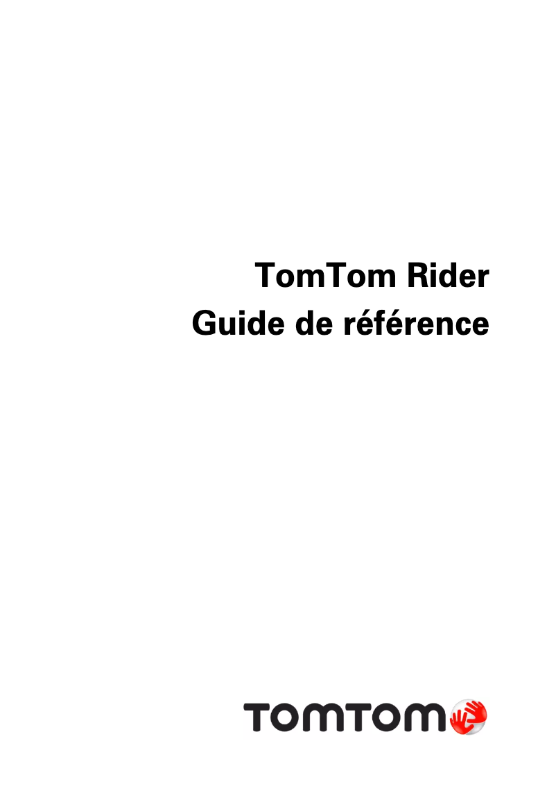 Página 1 del manual Manual de usuario TomTom Rider 1st Edition