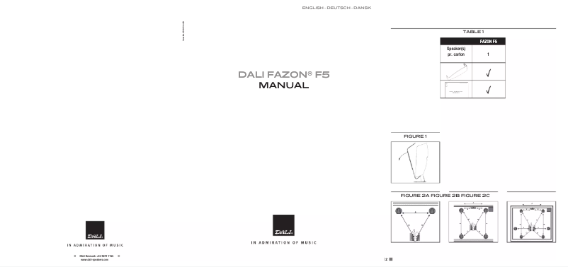 Página 1 del manual Manual de usuario Dali Fazon F5