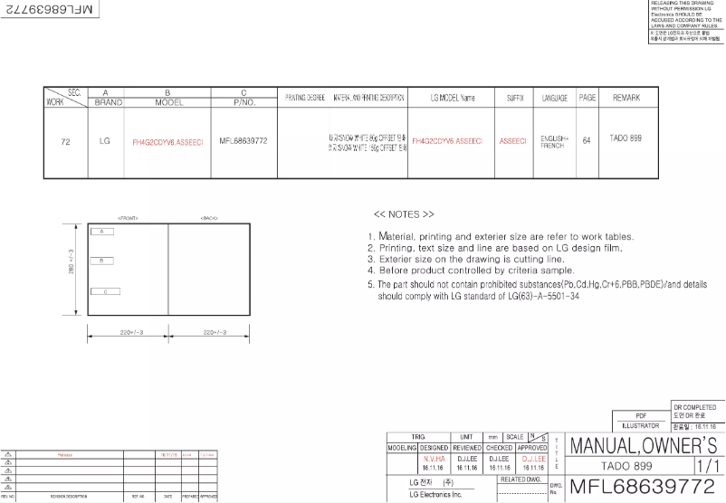 Página nº 1 - Manual de usuario LG 41393
