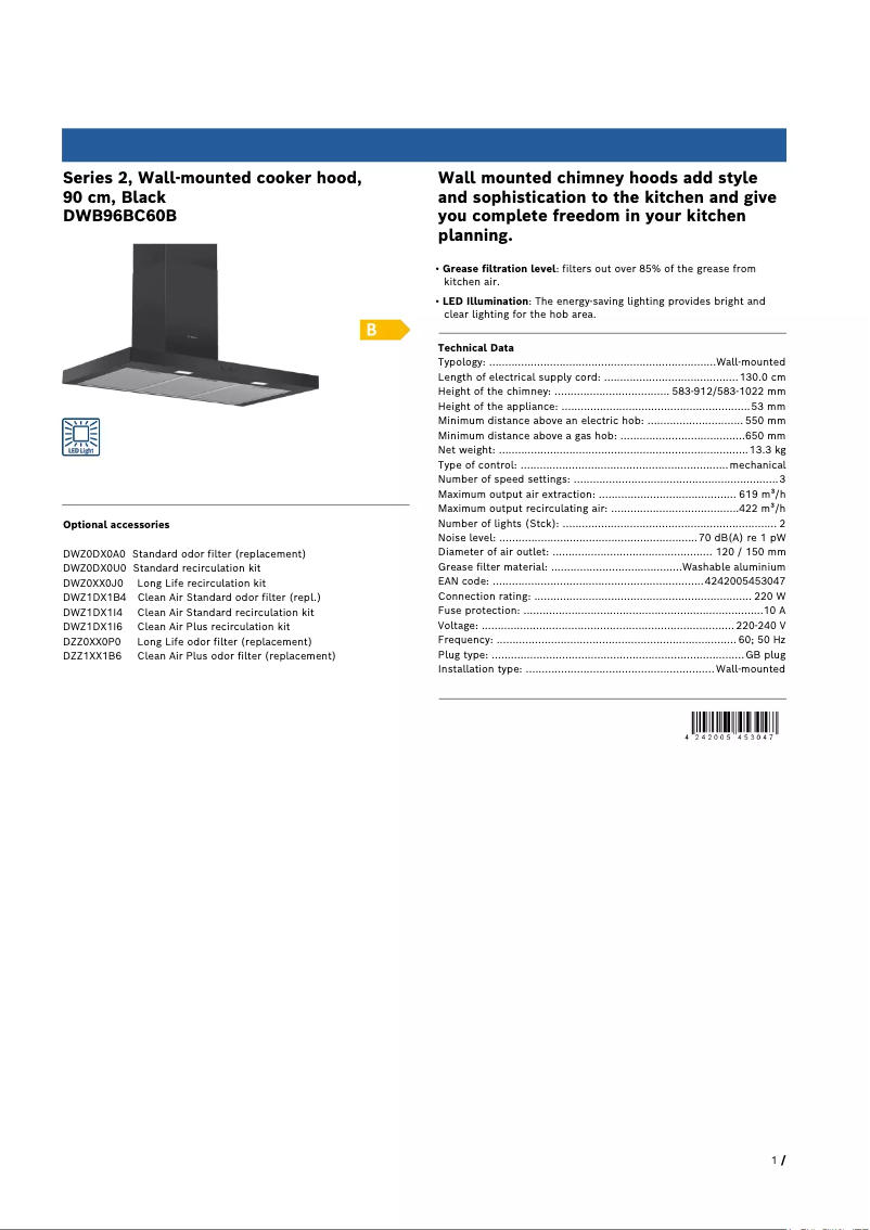 Imagen de la primera página del manual del dispositivo DWB96BC60B
