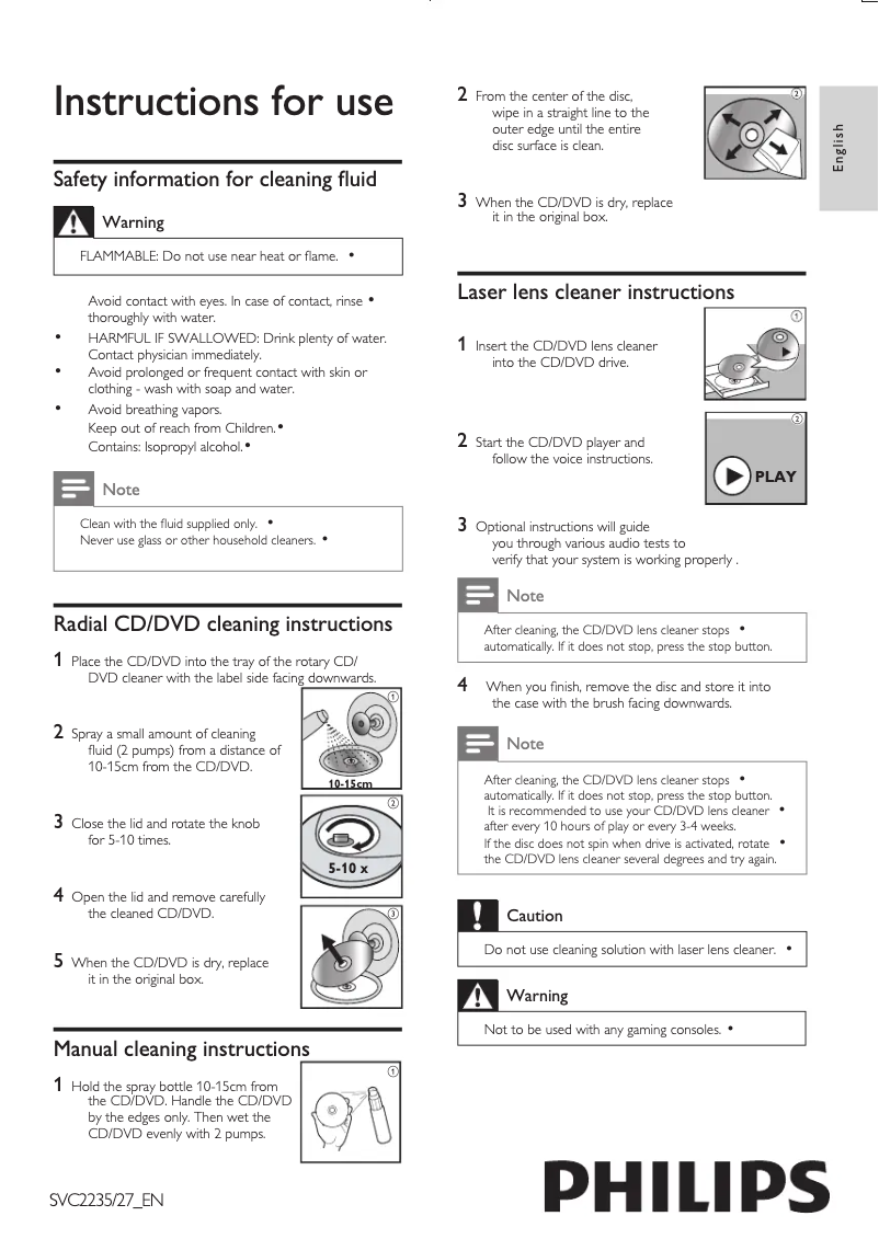 Imagen de la primera página del manual del dispositivo SVC2235