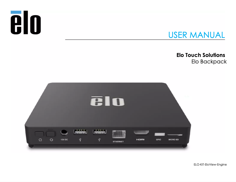 Imagen de la primera página del manual del dispositivo Backpack