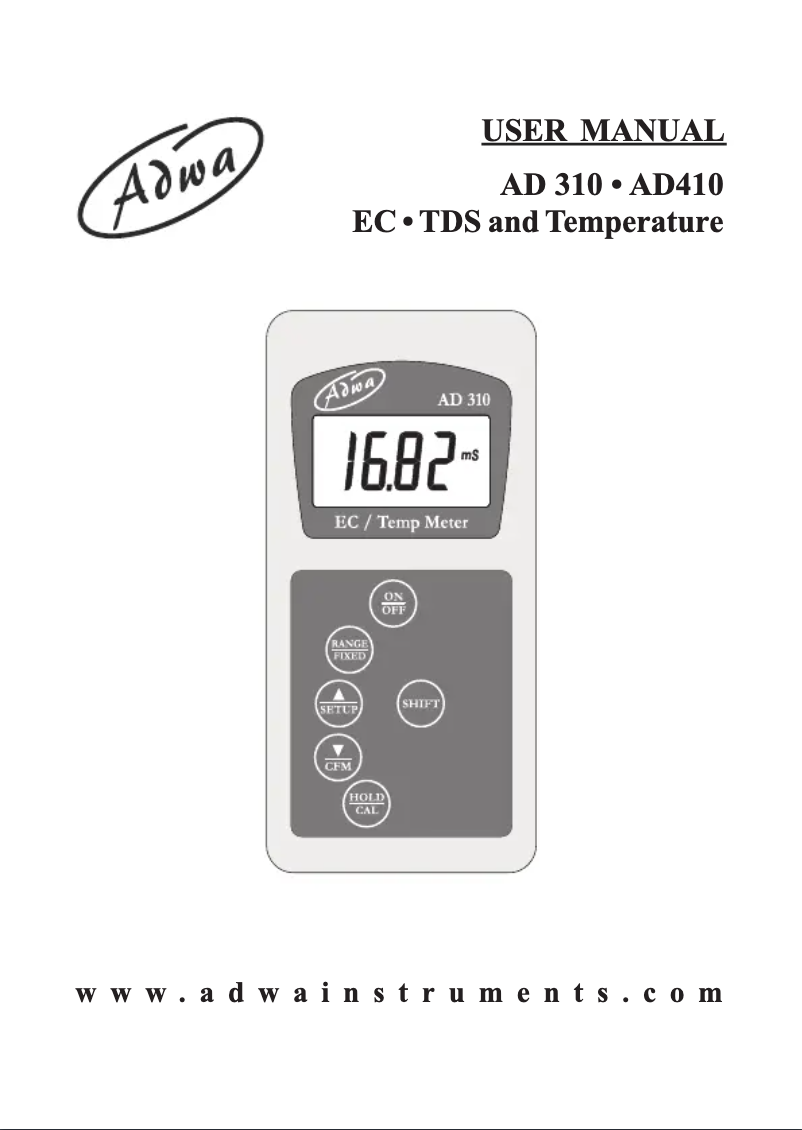 Página 1 del manual Manual de usuario Adwa AD310