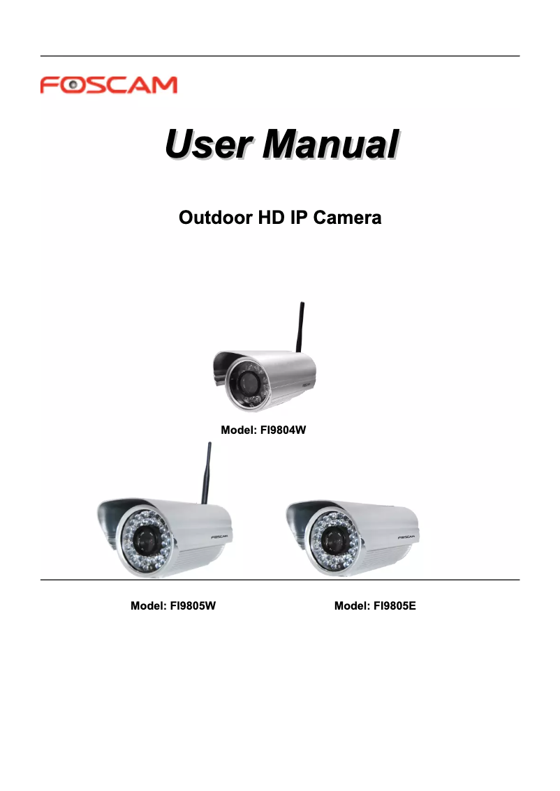 Página nº 1 - Manual de usuario Foscam FI9800P