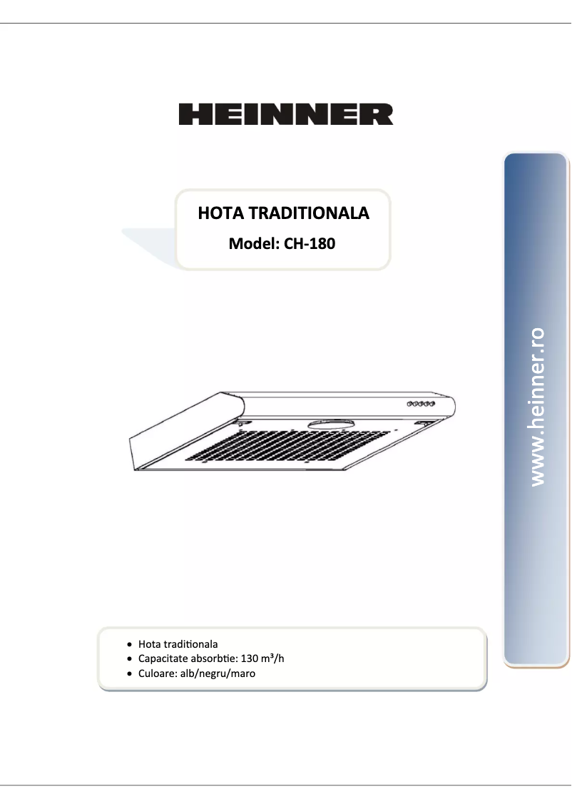 Imagen de la primera página del manual del dispositivo CH-180