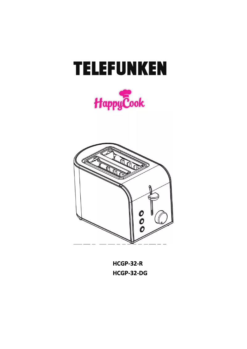 Página 1 del manual Manual de usuario Telefunken HappyCook HCGP-32-DG