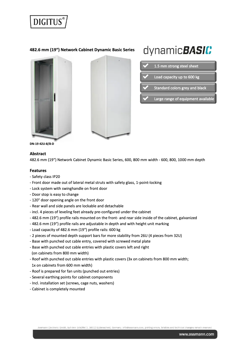 Imagen de la primera página del manual del dispositivo DN-19 32U-6/8-D