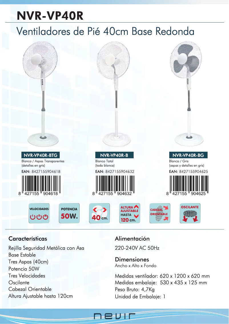 Página 1 del manual Manual de usuario Nevir NVR-VP40R-BTG