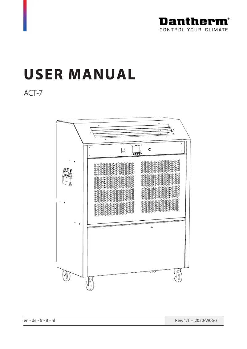 Página 1 del manual Manual de usuario Dantherm ACT-7