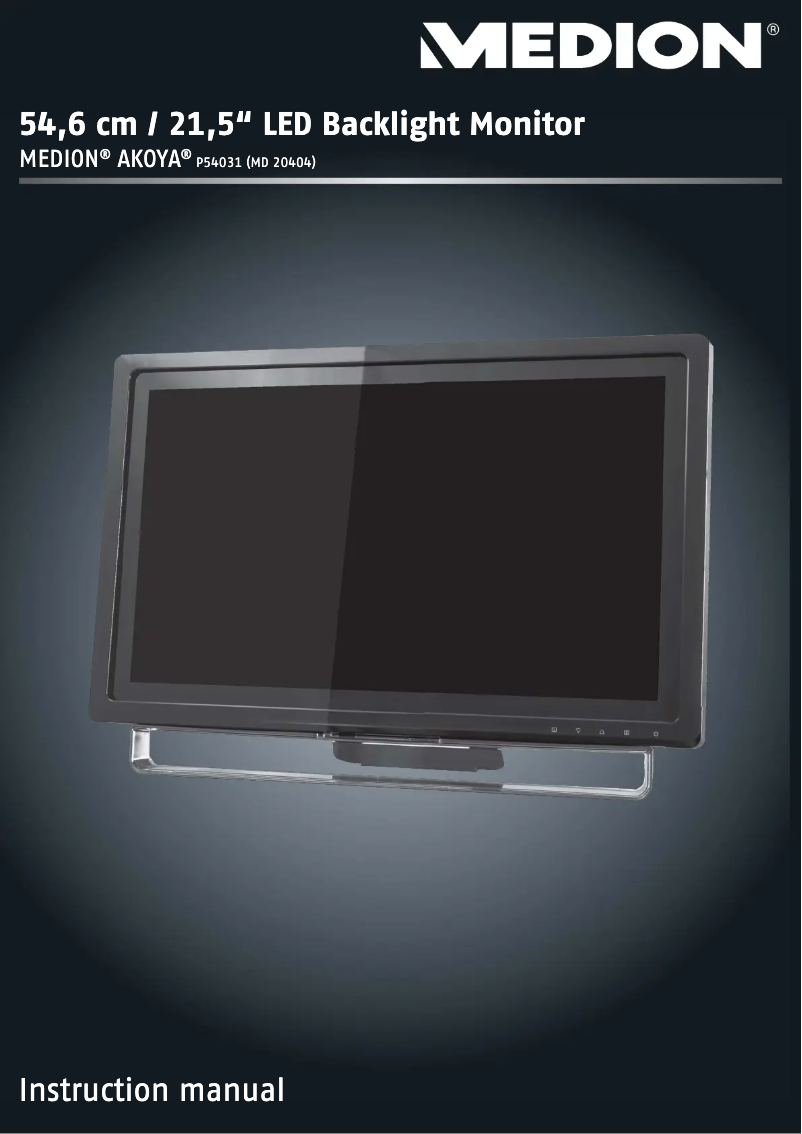 Imagen de la primera página del manual del dispositivo Akoya P54031 (MD 20404)