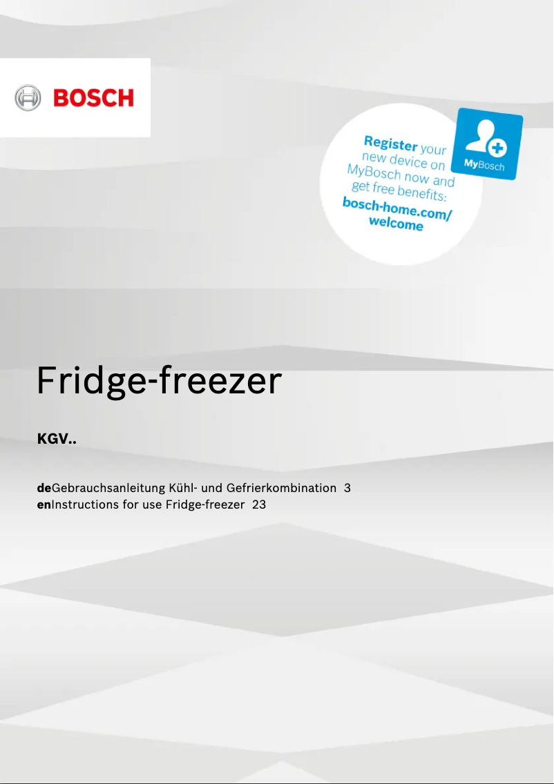 Imagen de la primera página del manual del dispositivo KGV36YL30