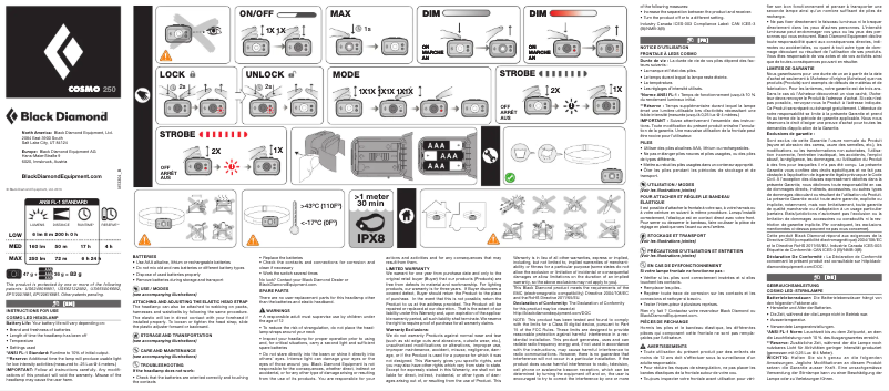 Imagen de la primera página del manual del dispositivo Cosmo 250
