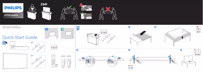 Página 1 del manual Guía de inicio rápido Philips 50PUS6704