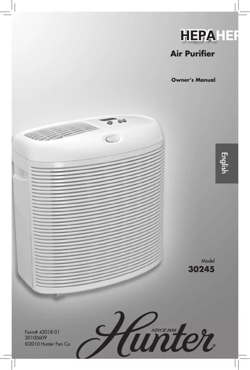 Página 1 del manual Manual de usuario Hunter QuietFlo 30245