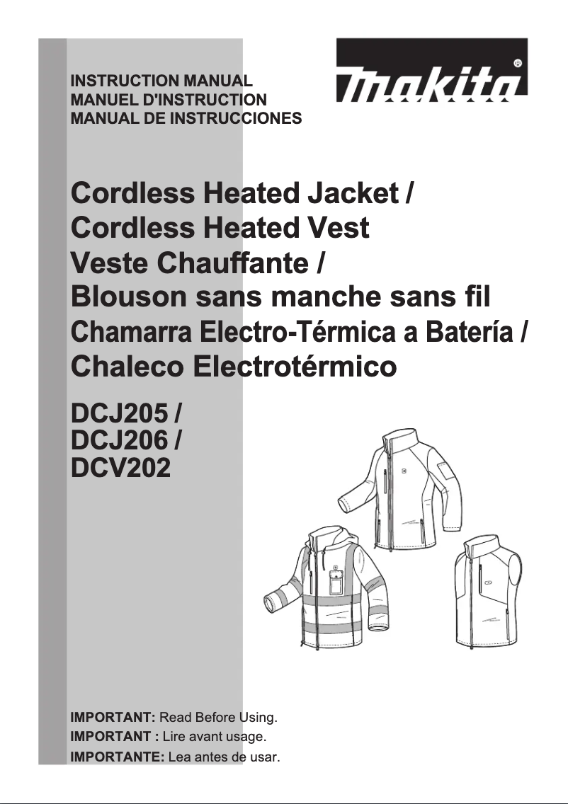 Página 1 del manual Manual de usuario Makita DCJ205