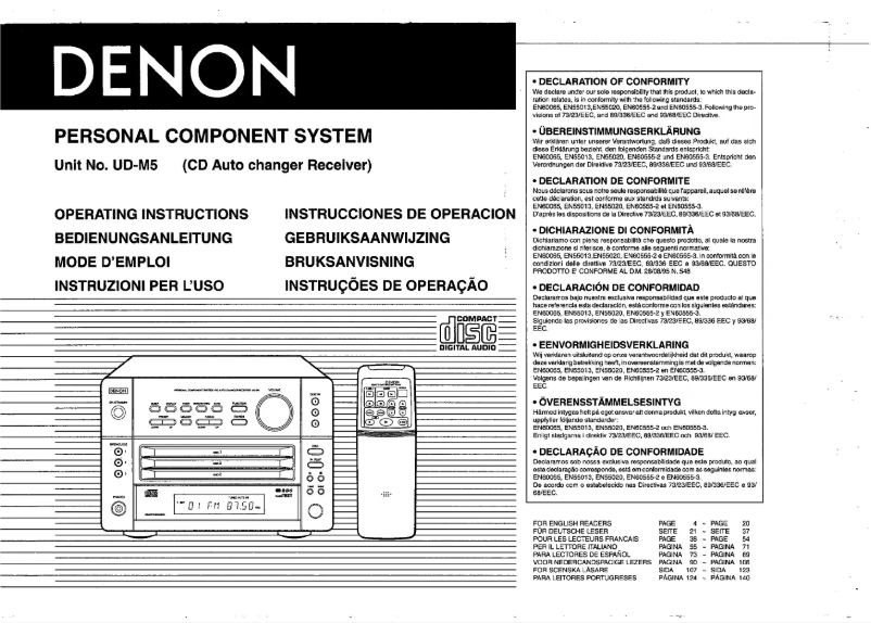 Página nº 1 - Manual de usuario Denon UD-M5