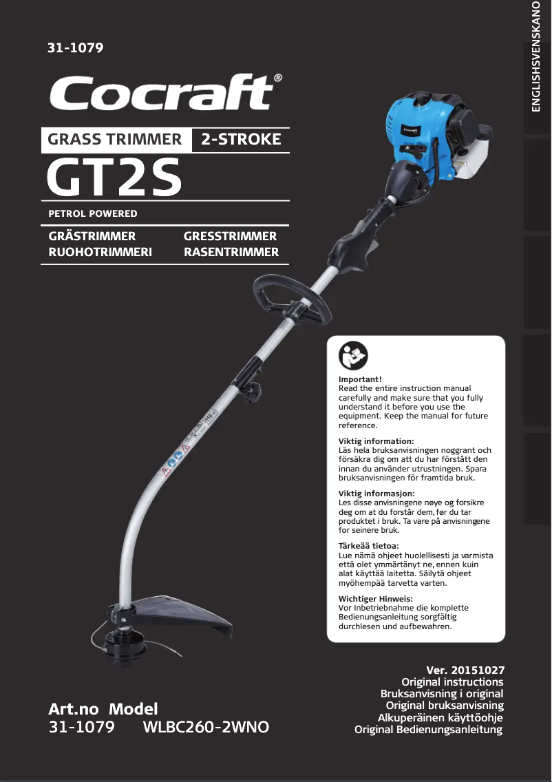 Página nº 1 - Manual de usuario Cocraft GT2S