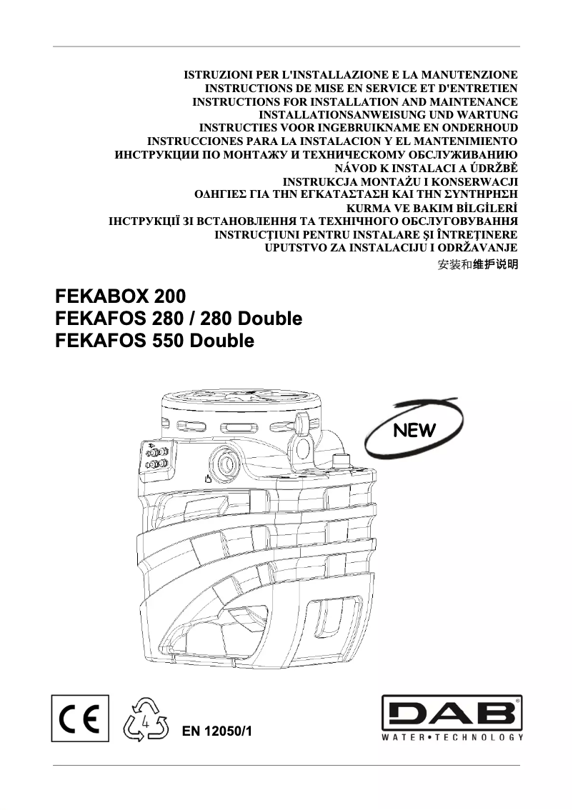 Imagen de la primera página del manual del dispositivo Fekabox 200