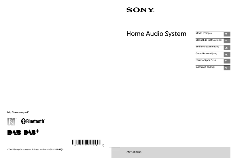 Página 1 del manual Manual de usuario Sony CMT-SBT20