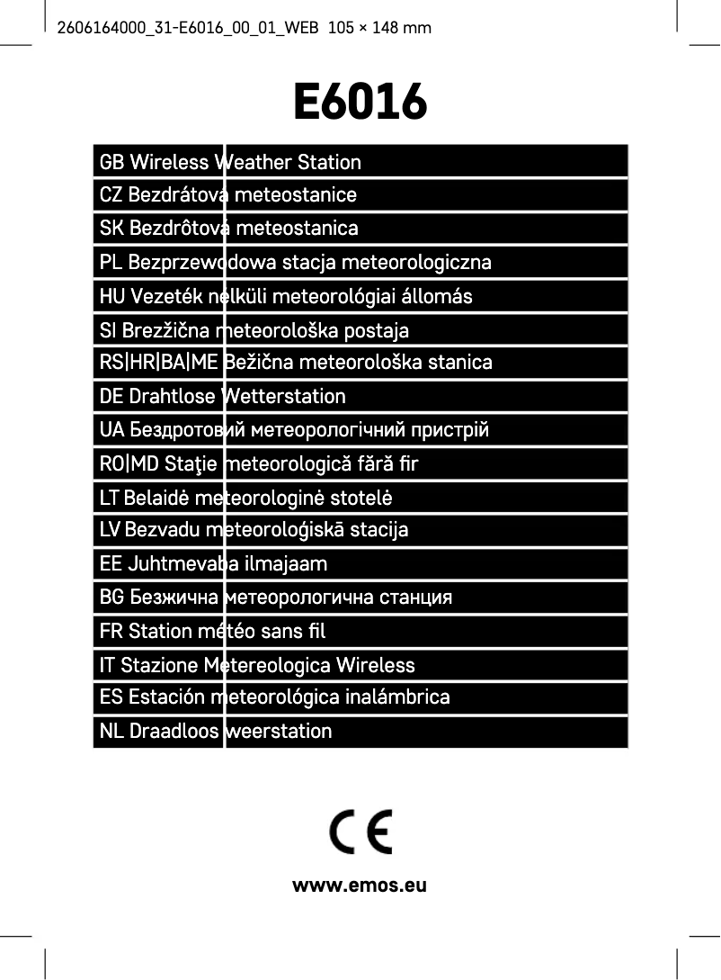 Página 1 del manual Manual de usuario Emos E6016