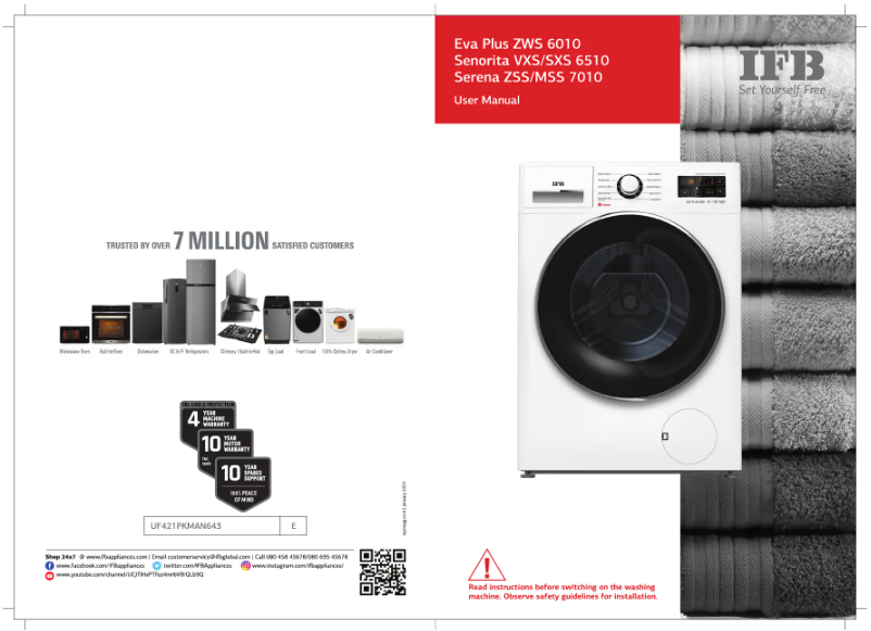 Página 1 del manual Manual de usuario IFB Eva Plus ZWS 6010