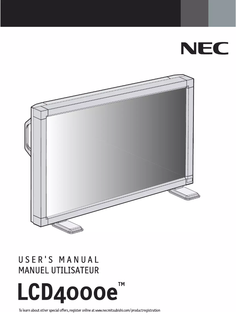 Imagen de la primera página del manual del dispositivo LCD4000e