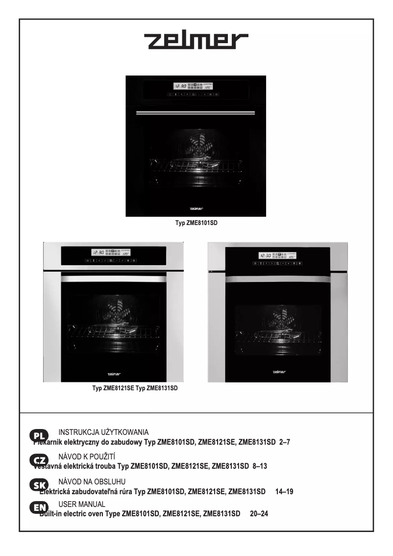 Página nº 1 - Manual de usuario Zelmer ZME8101SD