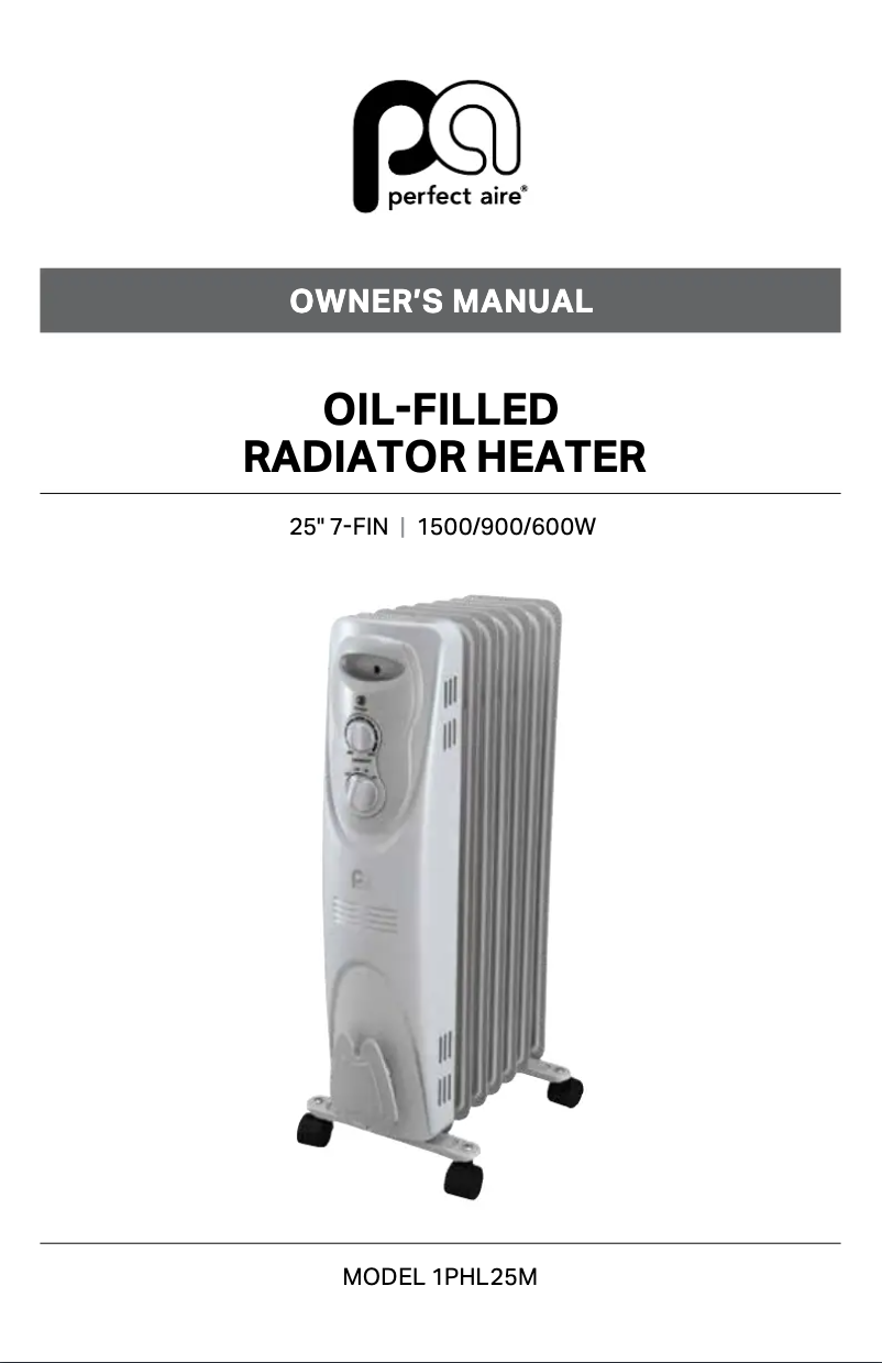Página nº 1 - Manual de usuario Perfect Aire 1PHL25M