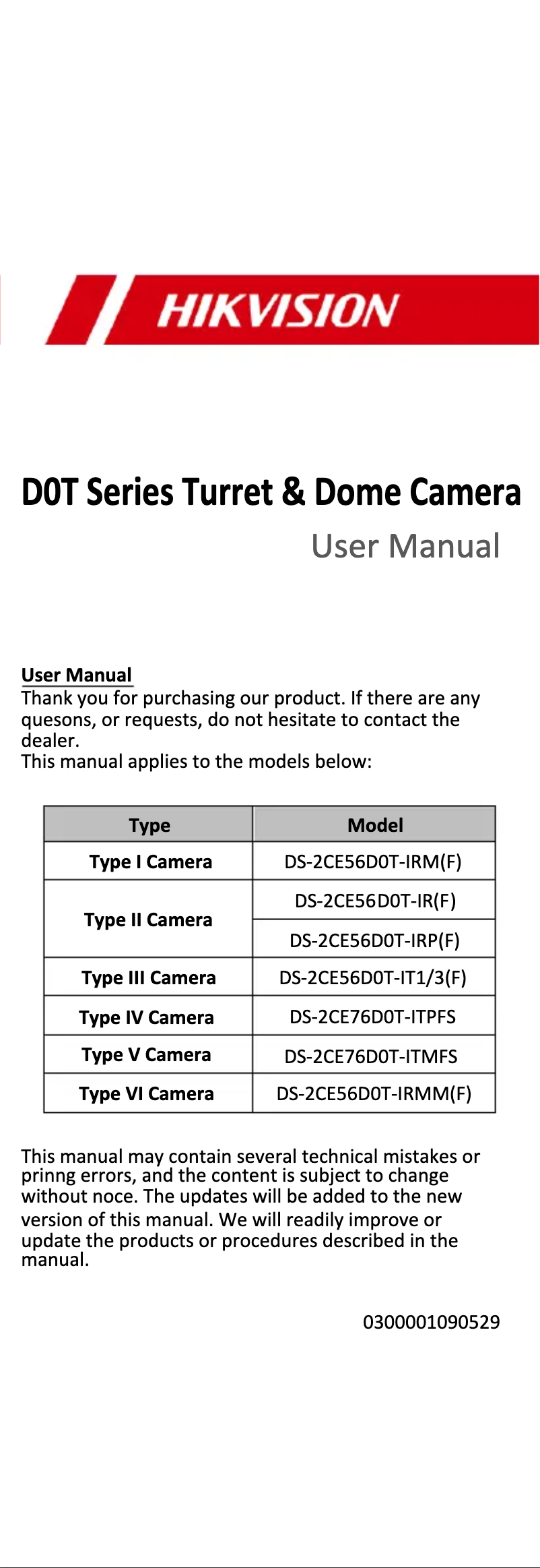 Página 1 del manual Manual de usuario Hikvision DS-2CE76D0T-ITMF(C)