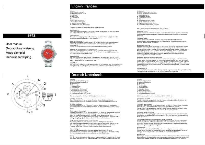 Imagen de la primera página del manual del dispositivo 8742