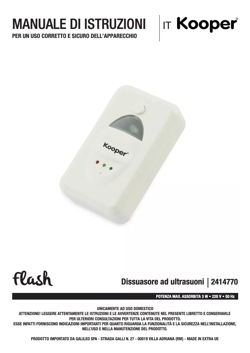 Imagen de la primera página del manual del dispositivo 2414770