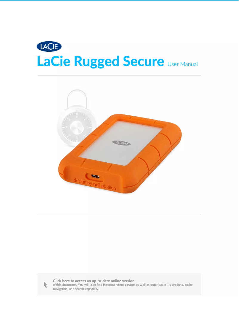 Imagen de la primera página del manual del dispositivo Rugged Secure USB-C