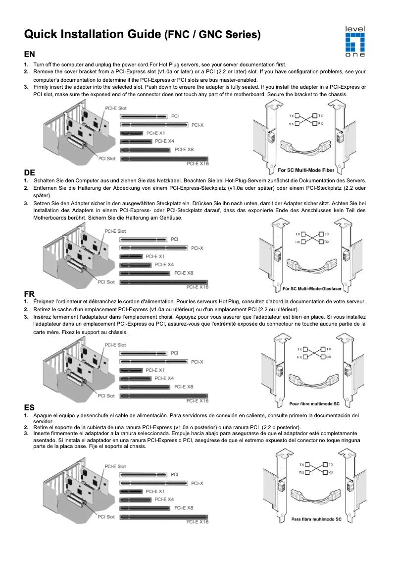 Página 1 del manual Manual de usuario LevelOne GNC-0112