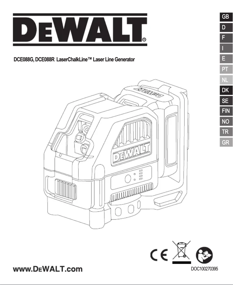 Página 1 del manual Manual de usuario DeWalt DCE088R