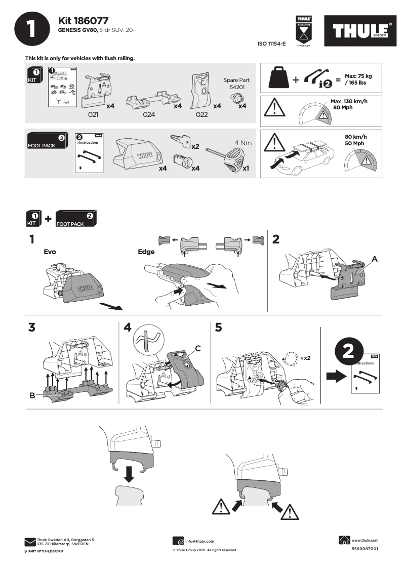 Imagen de la primera página del manual del dispositivo Kit 186077