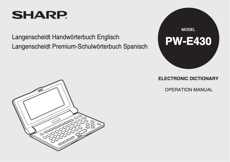 Imagen de la primera página del manual del dispositivo PW-E430